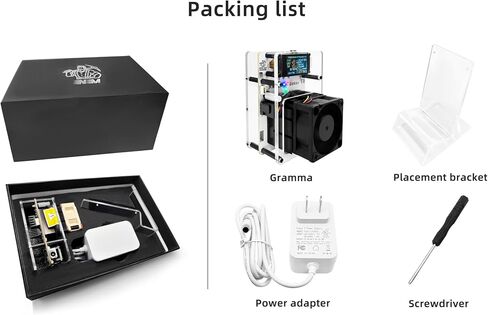 Nerdminer nmaxe gamma bitaxe 601 BTC Miner Chip OpenSource Solo Bitcoin BM1370 ASIC Solo Lottery Miner 1.2th/S مع عرض 1.14 بوصة Wi-Fi Ble Support USB-PD (قابس معجب US العادي) in Saudi Arabia
