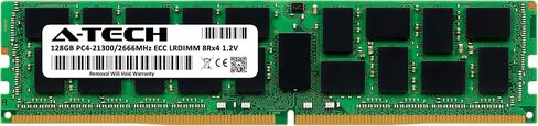 A-Tech 128GB Replacement for Dell 370-ADMX - DDR4 2666MHz PC4-21300 ECC Load Reduced LRDIMM 8Rx4 1.2V - Single Server Memory RAM Stick (370-ADMX-ATC) in Saudi Arabia