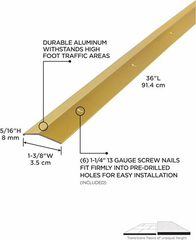 M-D 66092 1-1/2" X 36" أرضية من الألومنيوم وزخرفة السجاد in Saudi Arabia