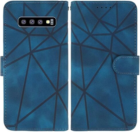 حالة Galaxy S10 Case ، Samsung S10 SM-G973U محفظة مع واقي شاشة زجاجي مقسى ، والجلد يشعر بوز in Saudi Arabia