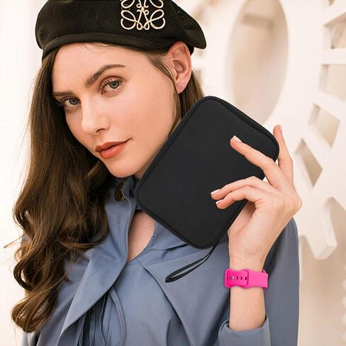متوافق مع نطاقات Apple Watch 38mm 40mm 41mm 42mm 44mm 45mm 46mm 49mm للنساء ، حزام ناعم للسيليكون الرياضي مع حالة تخزين لسلسلة Iwatch Band Series 10 9 8 7 6 5 4 3 2 1 Se Ultra in Saudi Arabia