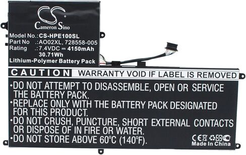 2ICP4-74/120 ، 2ICP4-75/121 ، 72558-005 ، 728250-121 ، 4150mAh استبدال البطارية لـ HP ELITEPAD 1000 G2 (E4S59AV) ، 1000 G2 (E4S60AV) ، 1000 G2 (E4S61AV) in Saudi Arabia