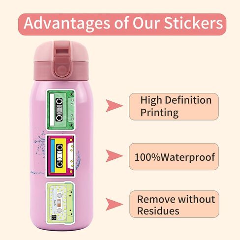 50Pcs Skateboard Stickers Skateboarding Waterproof Vinyl Decals for Water Bottles Laptop Luggage Cup Computer Mobile Phone Suitcase Teens Boys Girls (Skateboard) in Saudi Arabia
