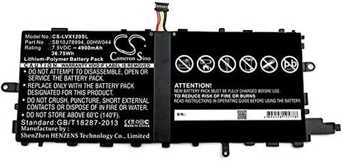 00HW044 ، 00HW045 ، 00HW046 ، SB10J78993 ، SB10J78994 ، 4900mAh Printed Battery لـ Len Ovo ThinkPad X1 Tablet (20gga00l00) ، X1 Tablet (20gga00n00) in Saudi Arabia