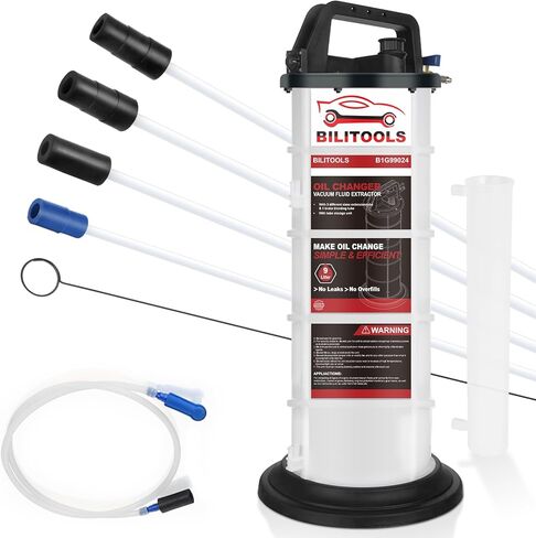 BILITOOLS 9L Pneumatic Oil Extractor Automotive Tool Vacuum Oil Fluid Changer Pump for Oil Change with Dipstick & Suction Hose in Kuwait