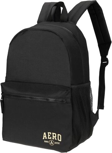 AEROPOSTALE Airstream Unisex Backpack - Aero Mens and Womens Bag for Everyday Use (Black/Brown) in Saudi Arabia