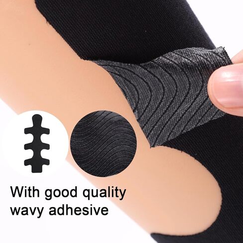 12pcs شريط علم الحركة قبل أن يوفر شريط الكعب الرياضي المقاوم للماء ، ومقاوم للماء وتنفس شريط التصحيح الرياضي المرن استرداد الاستقرار للأخيل ودعم العضلات in Saudi Arabia
