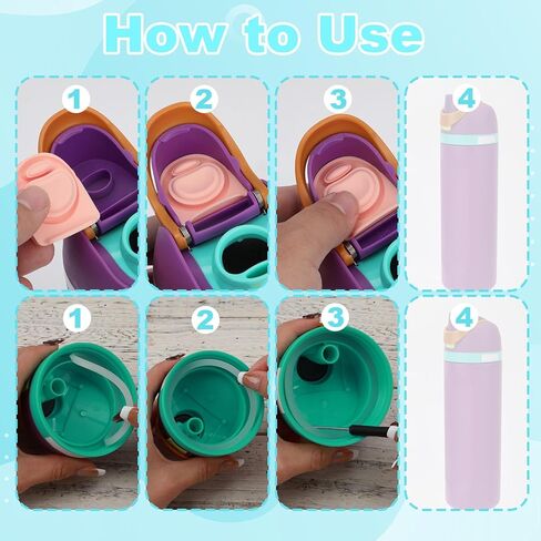 BOXOB 3pcs O Seal Ring & 3pcs Silicone Stoppers for Owala Freesip Cap, Silicone Water Bottle Top Lid Gasket BPA-Free Sealing Accessories for Owala Freesip 24/32oz (Color 3) in Saudi Arabia