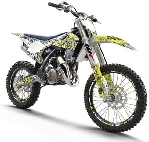 2018-2023 Mini TC 50 Zany Yellow Senge Graphics Base Kit Compatible with Husqvarna in Kuwait