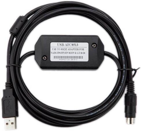 USB-AFC8513 for PLC Programming Cable FP0,FP2,FP-X Series Black Data Download Cable in Saudi Arabia
