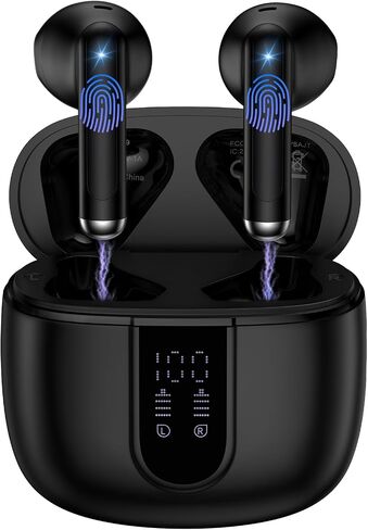 Wireless Earbuds Bluetooth Headphones for Samsung Galaxy S25 Ultra Edge A17 A16 A15 A54 A36 S24 S23 S22,60H Long Playtime LED Power Display IP7 Waterproof in Ear Earphone with Mic for iPhone 16e 16 15 in Kuwait