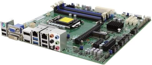 Supermicro Motherboard LGA1150 Core I3/I5/I7 Q87 32GB DDR3 PCI Express SATA USB Microatx Retail MBD-X10SLQ-B in Saudi Arabia