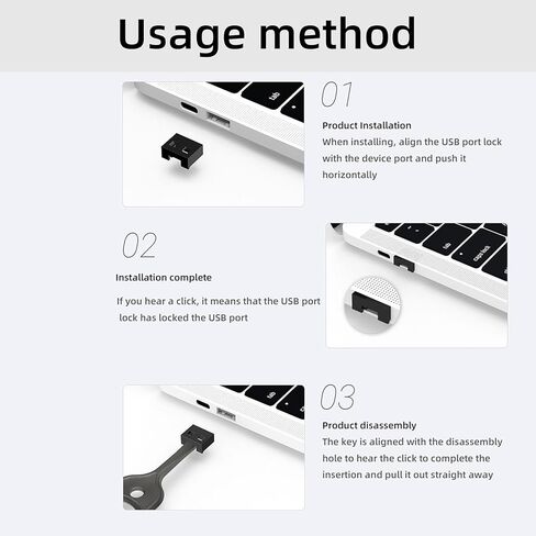 متين من منفذ USB USB USB يقوم غطاء المنفذ بتعزيز حماية منفذ أمان البيانات لأجهزة الكمبيوتر وأجهزة الكمبيوتر المحمولة in Kuwait