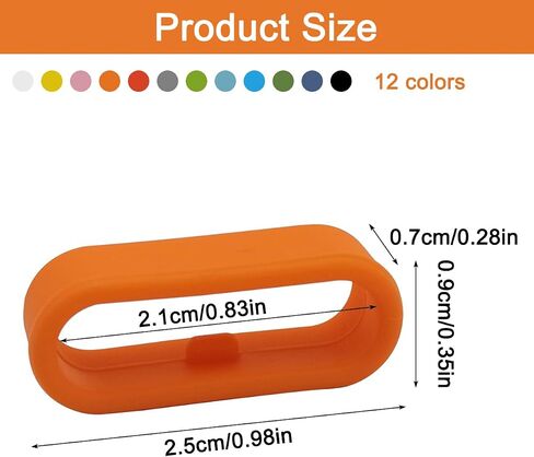 12 Pack 20mm Silicone Watch Strap Loops, Watch Band Secure Holder Loops Keeper Fastener Rings Replacement for Smartwatch Accessories in Saudi Arabia