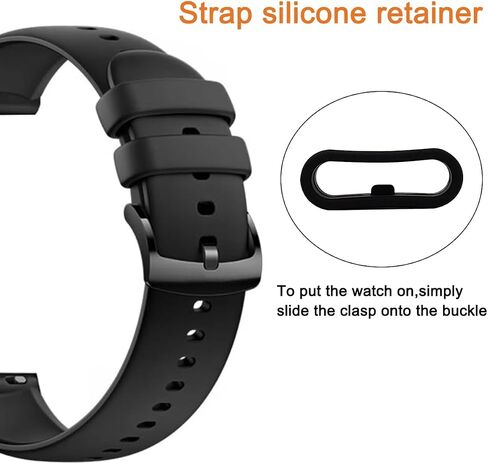 12 Pack 20mm Silicone Watch Strap Loops, Watch Band Secure Holder Loops Keeper Fastener Rings Replacement for Smartwatch Accessories in Saudi Arabia