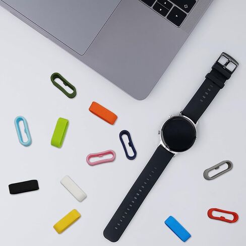 12 Pack 20mm Silicone Watch Strap Loops, Watch Band Secure Holder Loops Keeper Fastener Rings Replacement for Smartwatch Accessories in Saudi Arabia