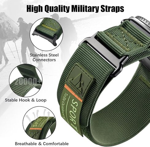متوافق مع Samsung Galaxy Watch Ultra 47mm Band 2025/2024 ، معصم حزام منسوج من النايلون المنسوجة من النايلون. in Saudi Arabia