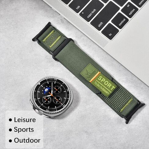 متوافق مع Samsung Galaxy Watch Ultra 47mm Band 2025/2024 ، معصم حزام منسوج من النايلون المنسوجة من النايلون. in Saudi Arabia