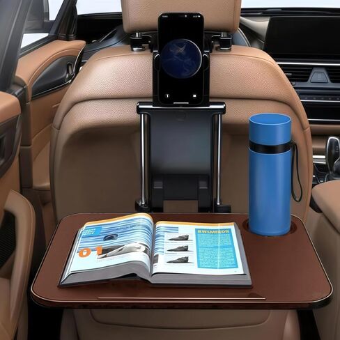 Car Desk for Laptop for VW Atlas SEL R-Line 2018-2025, Foldable Back Seat Tray Table, Multifunctional Tablet Holder Stand, Vehicles Cup Mount Desk Organizer, Car Accessories in Saudi Arabia