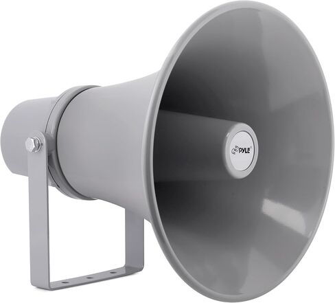 Pyle Indoor Outdoor PA Horn Speaker-12.7 Inch 60 W Compact Loud Sound Megaphone w/400Hz-5KHzz Frequency,16 Ohm,70V/100V Transformer,Mounting Bracket Hardware,For 70V/100V Audio System-Pyle PHSP12 in Kuwait