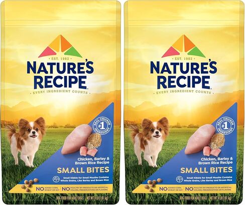 وصفة الطبيعة لقيمات صغيرة من الدجاج والأرز 12 رطلاً من طعام الكلاب الجاف + مجموعة متنوعة من وصفات الدجاج 2.75 أونصة (عبوة من 24 قطعة) حزمة طعام الكلاب الرطبة in Kuwait