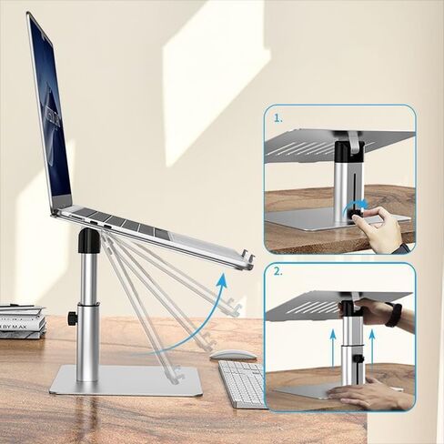 رفع حامل الكمبيوتر المحمول مع تبديد حرارة قابل للتعديل بنسبة 180 درجة ومرفاع قاعدة سطح المكتب in Saudi Arabia