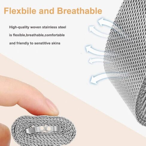 مشاهدة نطاقات متوافقة مع Samsung Galaxy Watch 8 40mm/44mm/Classic 46mm 2025 ، Magnetic Loop Mesh Mele in Saudi Arabia
