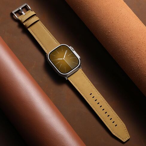 نطاقات جلدية نطاقات متوافقة مع Apple Watch Ultra 2 Band 49mm 46mm 45mm 44mm 42mm (سلسلة 3/2/1) للنساء للرجال ، حزام بديل للجلد الأصلي لـ IWatch Ultra SE 10 9 8 7 6 5 4 in Kuwait