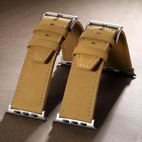 نطاقات جلدية نطاقات متوافقة مع Apple Watch Ultra 2 Band 49mm 46mm 45mm 44mm 42mm (سلسلة 3/2/1) للنساء للرجال ، حزام بديل للجلد الأصلي لـ IWatch Ultra SE 10 9 8 7 6 5 4 in Kuwait