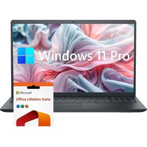 جهاز كمبيوتر محمول Dell Inspiron Touch Screen ، 15.6 "FHD Business & Student Labstop Computer ، Windows 11 Pro Laptop 16GB RAM 1TB SSD ، Intel Core I5-1235U Processor ، Lifetime Microsoft Office ، Fast Charge ، Black in Kuwait