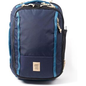 Topo Designs Global Travel Backpack, 25 Liter Bag, 3x Padded Grab Handles, Stretch Mesh, 100% Recycled Nylon Construction, PFAS-Free, Bluesign Approved (Stone Blue/Ash Green) in Kuwait