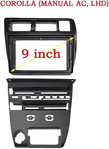 9 Inch Car Fascia Radio Panel Compatible with Toyota Corolla, Sprinter 1991-1997 Dash Kit Facia Console Adapter Install Mount Kit(Frame LHD MT) in Saudi Arabia