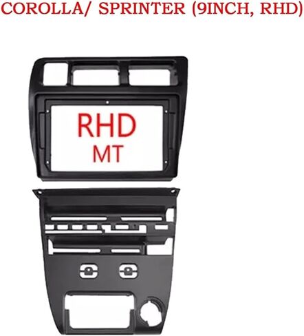 9 بوصة للسيارة اللوحة الراديو متوافقة مع تويوتا كورولا ، Sprinter 1991-1997 Dash Kit Adapter Console Adapter تثبيت Mount Kit (Frame LHD MT) in Kuwait