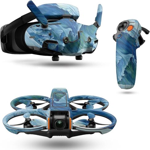 DRONE SNOOD متوافق مع DJI Avata 2 Bundle (2024) - موجة مثالية - غطاء ملصق الواقي فينيل 3M - يسهل تطبيقه | مصنوع في الولايات المتحدة الأمريكية من قبل Mayyskins in Saudi Arabia