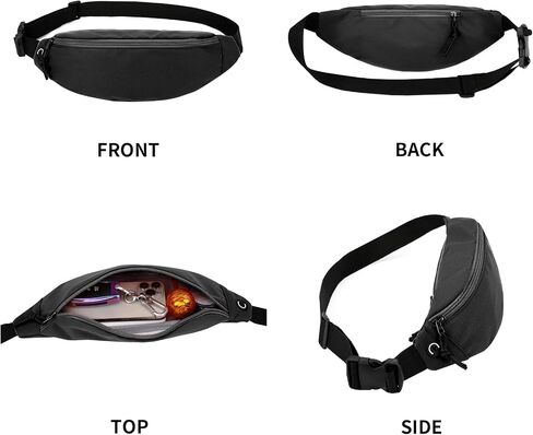 Waist Pack Fanny Pack for Men & Women, Water-Resistant Lightweight Travel Belt Mini Bag with Adjustable Strap, Hands-Free Crossbody Sling Bag in Saudi Arabia