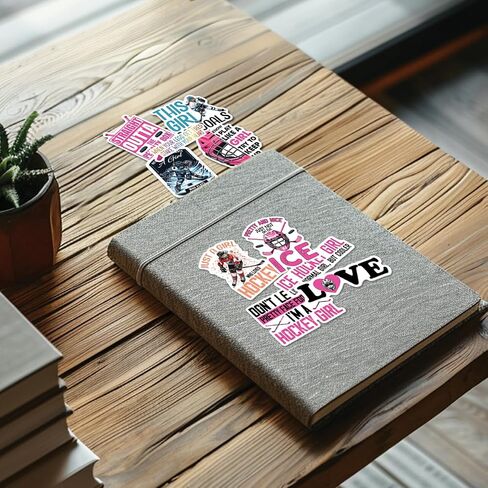 10pcs ملصقات الهوكي الجليدية ورقة الهوكي جليدي عشاق الشحوم الهوكي الحزب هدايا كرة فينيل تصميمات متعددة مختلفة ، مقاومة للماء ، مقاومة للأشعة فوق البنفسجية (فتاة الهوكي الجليدية) in Kuwait