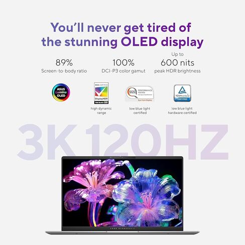 Asus Vivobook S 15 OLED LAPTOP ، Intel Ultra 7 155H (حتى 4.8 جيجاهرتز) ، 15.6 "3K OLED 120Hz ، رسومات ARC ، RAM 16 جيجابايت ، 1 تيرابايت SSD ، Lacklit KB ، Wi-Fi 6e ، Microsoft Copilot ، Windows11 Pro & Accessories in Saudi Arabia
