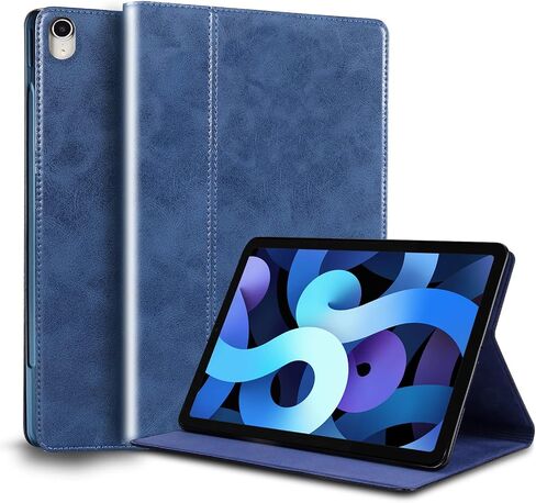 بالنسبة إلى IPAD Case Air 7/6th Gen 11 inch M2/M3 2025/2024 و iPad Air 5th/4th Gen 10.9 inch 2022/2020 غلاف جلدي أصلي ، قشرة واقية من الجلد ، Auto Wake.Brown in Kuwait