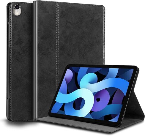 بالنسبة إلى IPAD Case Air 7/6th Gen 11 inch M2/M3 2025/2024 و iPad Air 5th/4th Gen 10.9 inch 2022/2020 غلاف جلدي أصلي ، قشرة واقية من الجلد ، Auto Wake.Brown in Kuwait