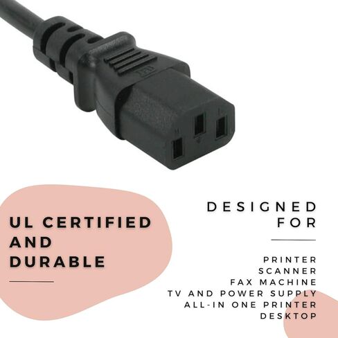 15 قدمًا بديلًا متميزًا طاقة التيار المتردد المتوافق مع شاشة Dell Dell Dell Ultrasharp U2413F in Kuwait