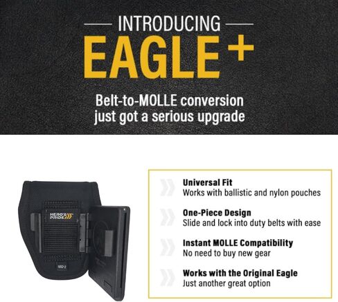 محول عالمي من Hero's Pride Eagle Molle لحقائب وحاملات حزام الخدمة، حمل حزام إنفاذ القانون أثناء الخدمة، ملحقات معدات الشرطة المعيارية، مشابك حقد in Kuwait