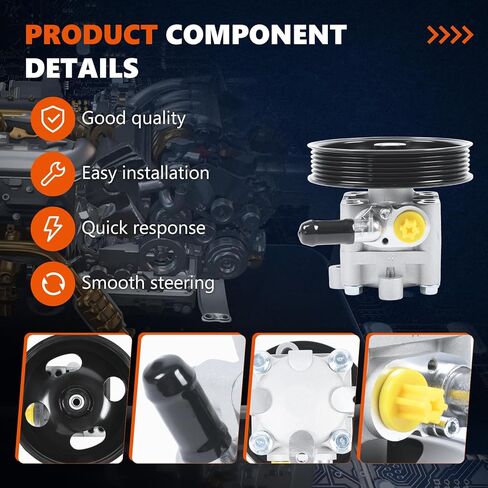 مضخة توجيه كهربائية 20-38771 تناسب شيروكي 1996-2001، 1997-2023 XJ رانجلر مضخة مساعدة الطاقة، استبدال OE 86-00274، RL087871AE، AD55-7140 in Kuwait