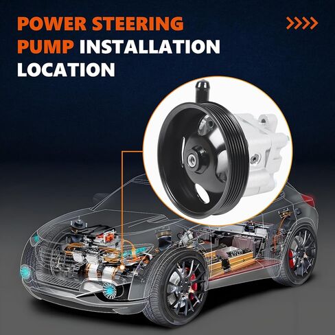 مضخة توجيه كهربائية 20-38771 تناسب شيروكي 1996-2001، 1997-2023 XJ رانجلر مضخة مساعدة الطاقة، استبدال OE 86-00274، RL087871AE، AD55-7140 in Kuwait