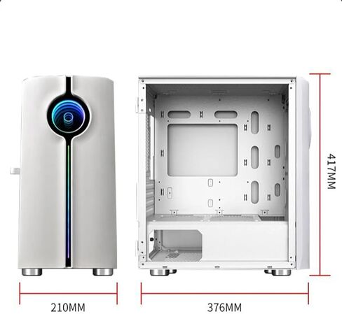 Gaming Computer Case AVEC 4 مواقف Ventilateur 240 AIO Support M-ATX/MINI-ITX GUARDIAN in Kuwait