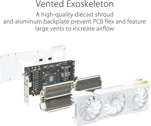 ASUS TUF Gaming GeForce RTX™ 4070 Ti Super BTF White OC Edition Gaming Graphics Card (PCIe 4.0, 16GB GDDR6X, Exclusive to BTF ATX Motherboards in Kuwait