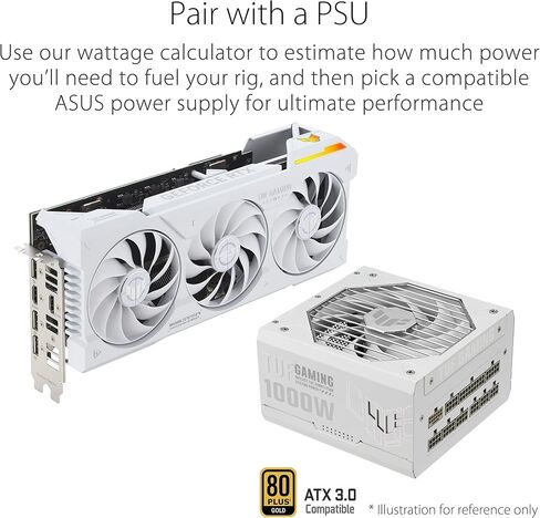 ASUS TUF Gaming GeForce RTX™ 4070 Ti Super BTF White OC Edition Gaming Graphics Card (PCIe 4.0, 16GB GDDR6X, Exclusive to BTF ATX Motherboards in Kuwait