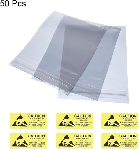 أكياس مكافحة أكياس محمية 50pcs 4x6inch (10x15cm) قابلة لإعادة الاستخدام مع ملصقات لمحرك الأقراص الصلبة HDD SSD PCB in Saudi Arabia