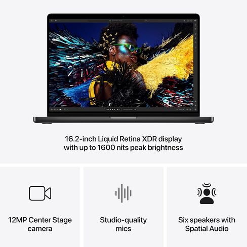 Apple 2024 MacBook Pro Laptop with M4 Max, 16‑core CPU, 40‑core GPU: Built for Apple Intelligence, 16.2-inch Liquid Retina XDR Display, 128GB Unified Memory, 2TB SSD Storage; Space Black - Z1FW0007A in Saudi Arabia