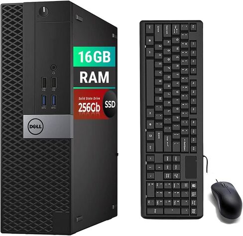 Dell Optiplex 5050 SFF PC Desktop ، Win 11 Pro ، Intel I5-7500 3.4 جيجا هرتز ، ذاكرة الوصول العشوائي 16 جيجا بايت ، 256 جيجا بايت ، لوحة المفاتيح ، الماوس ، USB WiFi (متجدد) in Kuwait