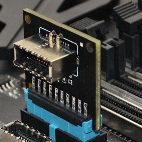 USB 3.0 الأمامي 19pin إلى 3.2 من النوع C محول رأس اللوحة الأمامية نوع E ، مزامنة بسرعة 5 جيجابت في الثانية مع أجهزة USB C ، مضغوطة ودائمة لنقل البيانات in Kuwait